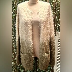 Cozy Tan & Green Ombre Women's Cardigan